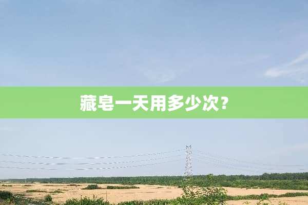 藏皂一天用多少次？