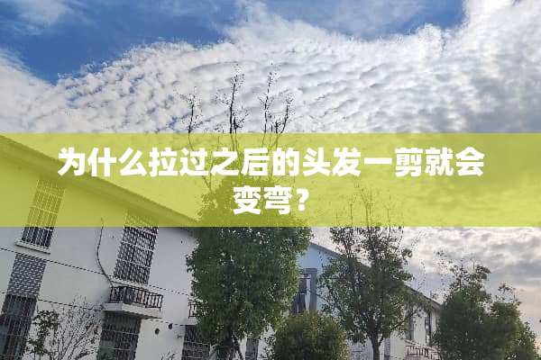 为什么拉过之后的头发一剪就会变弯？