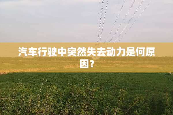 汽车行驶中突然失去动力是何原因？