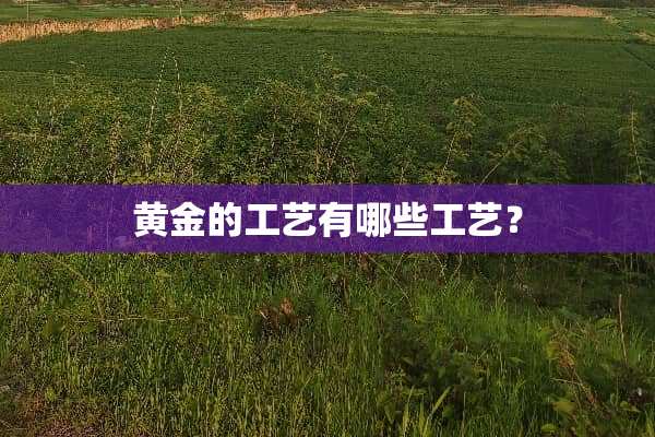 黄金的工艺有哪些工艺？