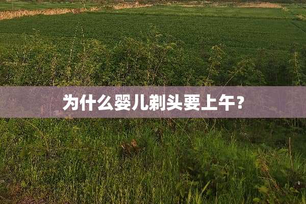 为什么婴儿剃头要上午？