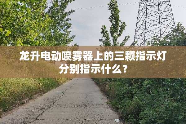 龙升电动喷雾器上的三颗指示灯分别指示什么？
