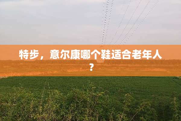 特步，意尔康哪个鞋适合老年人？