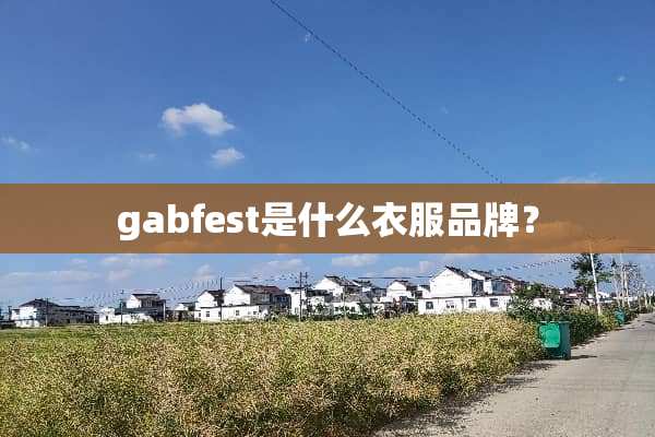 gabfest是什么衣服品牌？