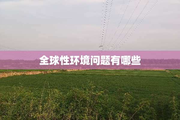 全球性环境问题有哪些