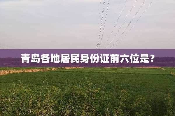 青岛各地居民***前六位是？