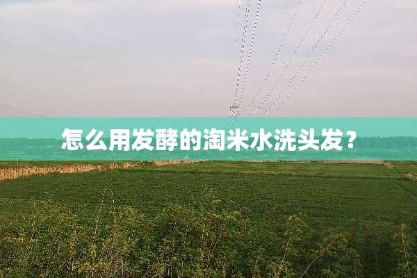 怎么用发酵的淘米水洗头发？