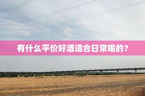 有什么平价好酒适合日常喝的？