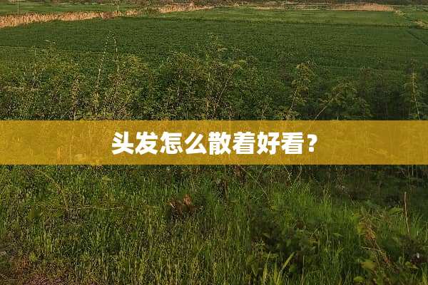 头发怎么散着好看？