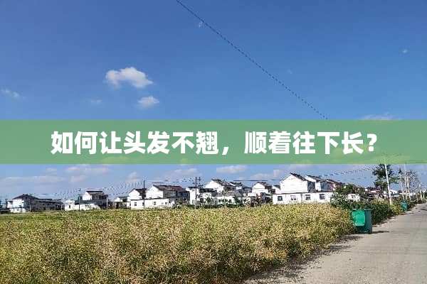 如何让头发不翘，顺着往下长？