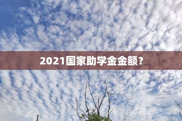 2021国家助学金金额？