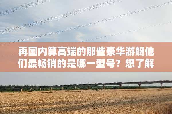 再国内算高端的那些豪华游艇他们最畅销的是哪一型号？想了解一下。