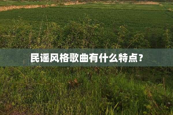 民谣风格歌曲有什么特点？