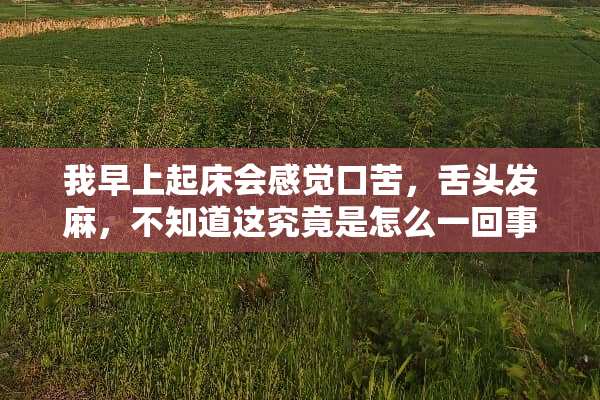 我早上起床会感觉口苦，舌头发麻，不知道这究竟是怎么一回事呢？
