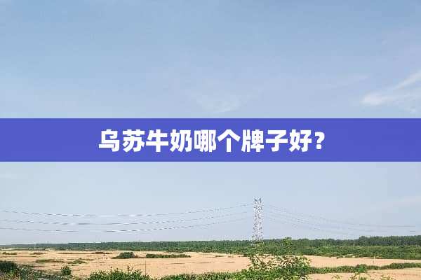 乌苏牛奶哪个牌子好？
