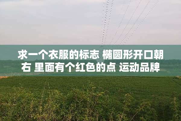 求一个衣服的标志 椭圆形开口朝右 里面有个红色的点 运动品牌