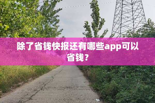 除了省钱快报还有哪些app可以省钱？