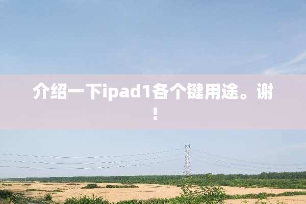 介绍一下ipad1各个键用途。谢！