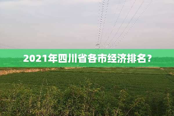 2021年四川省各市经济排名？