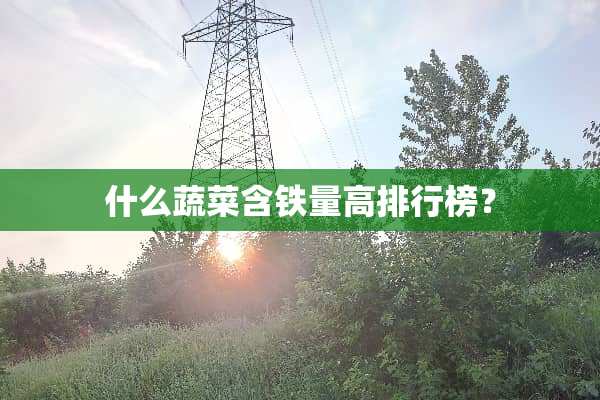 什么蔬菜含铁量高排行榜？