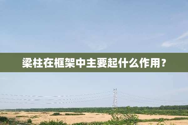 梁柱在框架中主要起什么作用？