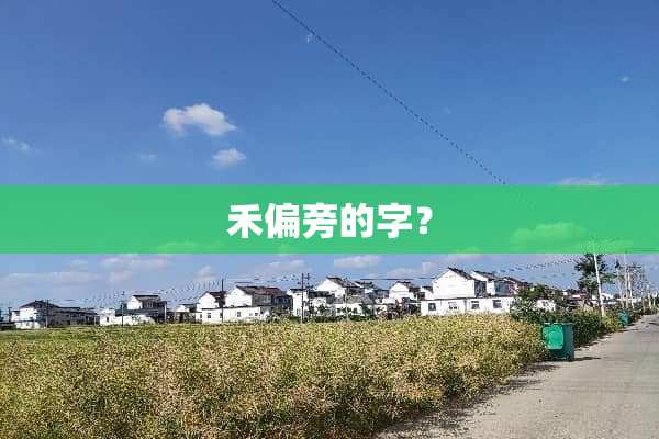 禾偏旁的字？