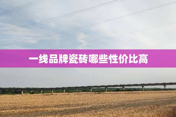一线品牌瓷砖哪些性价比高