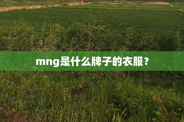 mng是什么牌子的衣服？