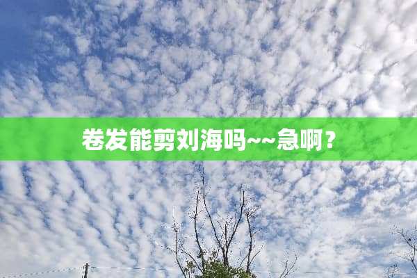 卷发能剪刘海吗~~急啊？