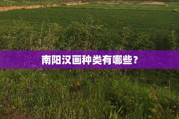 南阳汉画种类有哪些？
