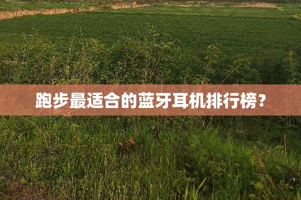 跑步最适合的蓝牙耳机排行榜？