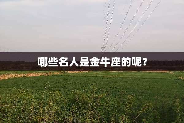 哪些名人是金牛座的呢？