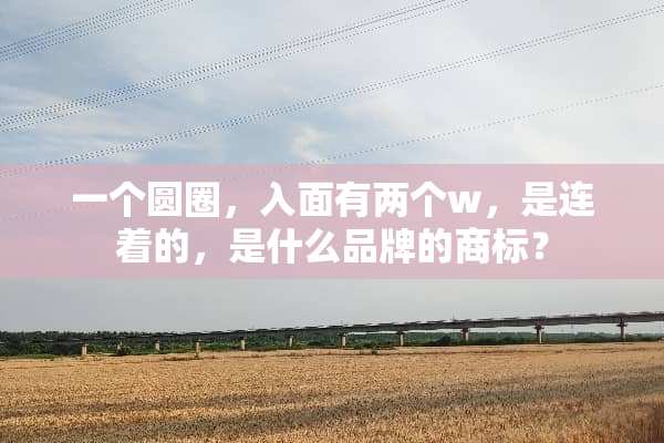 一个圆圈，入面有两个w，是连着的，是什么品牌的商标？