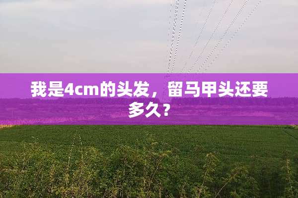 我是4cm的头发，留马甲头还要多久？