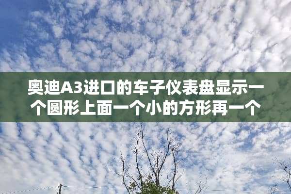 奥迪A3进口的车子仪表盘显示一个圆形上面一个小的方形再一个大叉的**提示