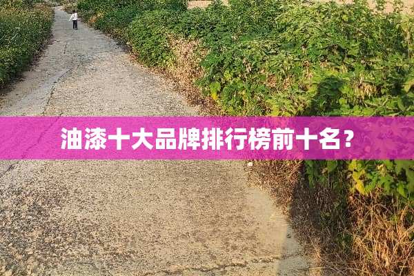 油漆十大品牌排行榜前十名？