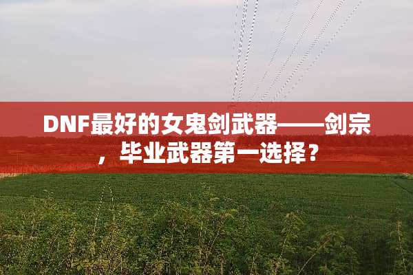 DNF最好的女鬼剑**——剑宗，毕业**第一选择？