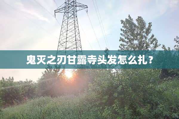 鬼灭之刃甘露寺头发怎么扎？