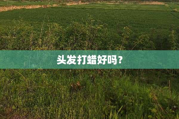 头发打蜡好吗？