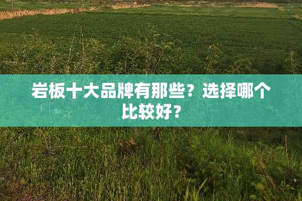 岩板十大品牌有那些？选择哪个比较好？