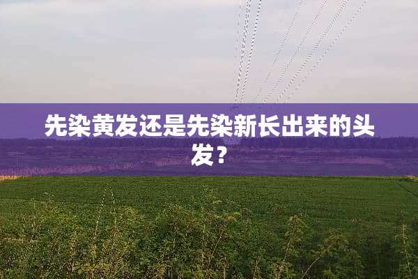 先染黄发还是先染新长出来的头发？