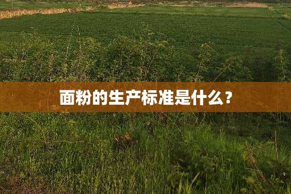面粉的生产标准是什么？