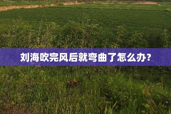 刘海吹完风后就弯曲了怎么办？