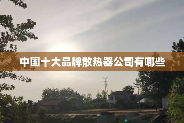 中国十大品牌散热器公司有哪些