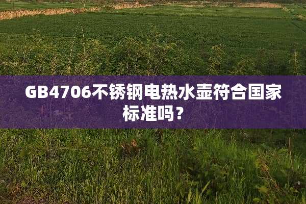 GB4706不锈钢电热水壶符合国家标准吗？
