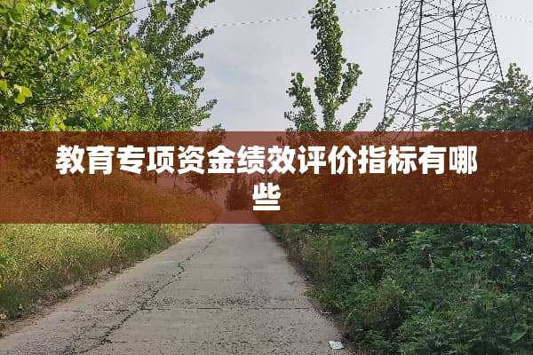 教育专项资金绩效评价指标有哪些
