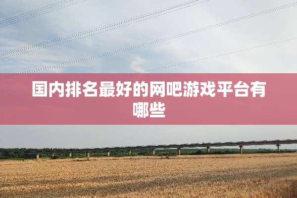 国内排名最好的网吧游戏平台有哪些
