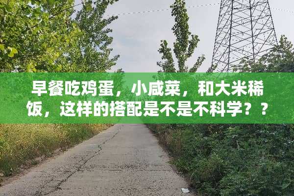 早餐吃鸡蛋，小咸菜，和大米稀饭，这样的搭配是不是不科学？？