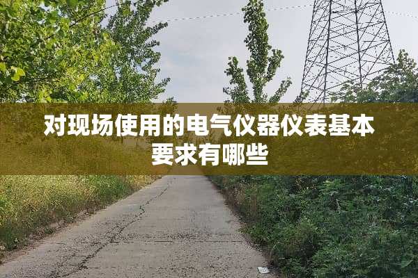 对现场使用的电气仪器仪表基本要求有哪些