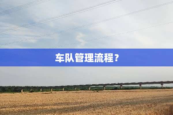 车队管理流程？